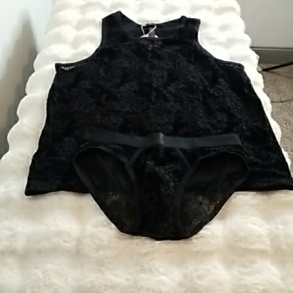 Savage X Fenty Black Lace Briefs